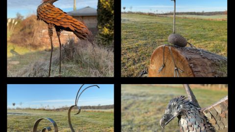 Ausstellung - Skulpturen aus Holz, Stein, Stahl und Kupfer