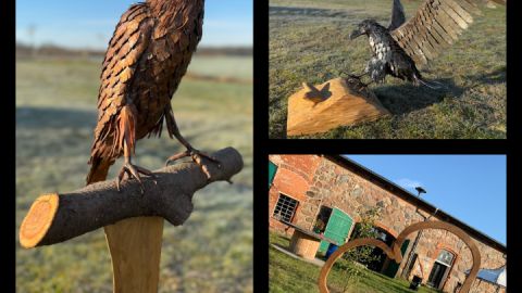 Ausstellung - Skulpturen aus Holz, Stein, Stahl und Kupfer