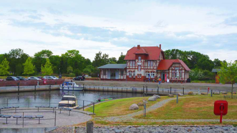 Biberfloss auf der Peene