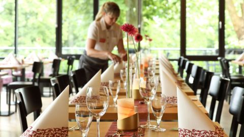 Speisesaal im Hotel Amsee