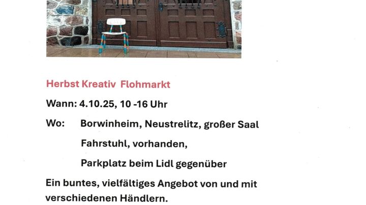 Flohmarkt im Borwinheim 4.10.25
